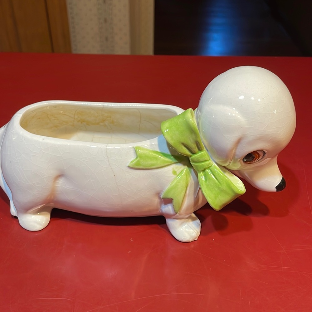 Vintage dog planter